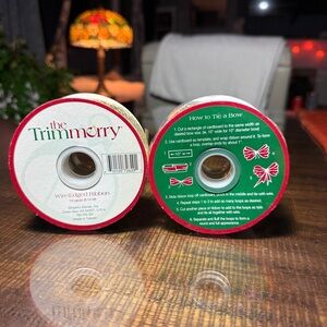 20 YARDS Gold Metal Wire-Edged Ribbon Rope Used For Making Christmas Bows 2 Roll